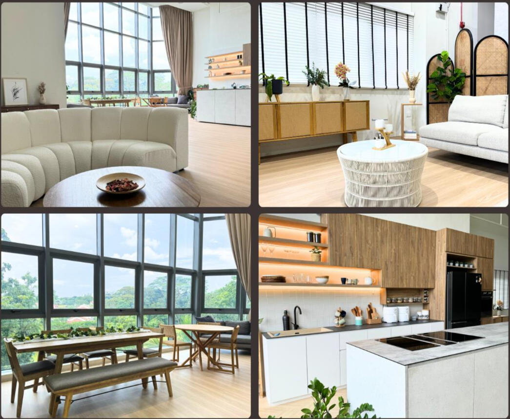 Lifestyle studio with modular seating and 5-metre windows