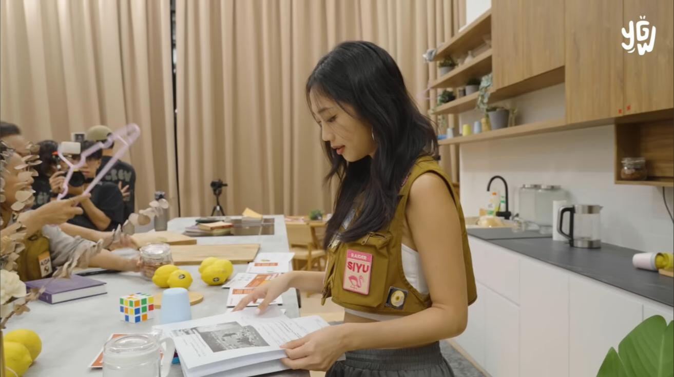 Scene filmed on the kitchen set at Aria Atelier