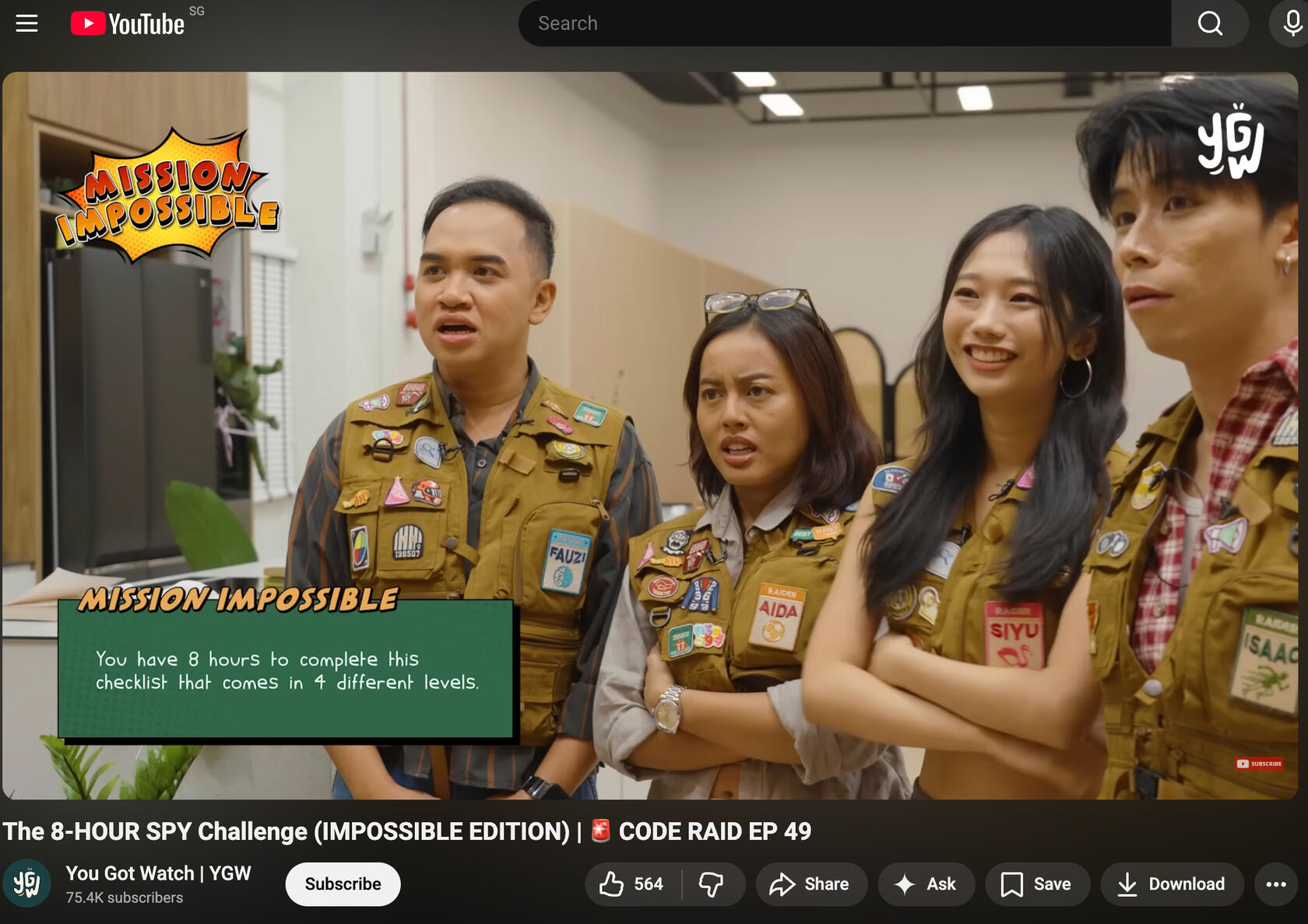 Cast of the CODE RAID episode filmed on the lifestyle set